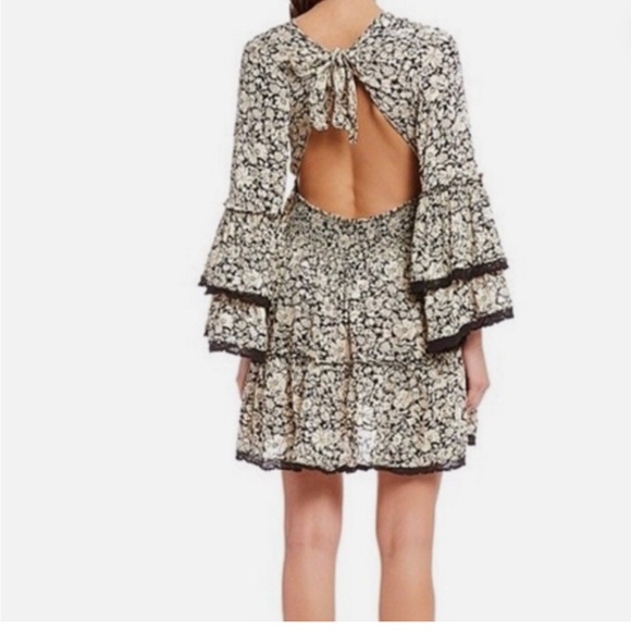 FP Movement by Free People Black and Cream Backless Dress - Picture 2 of 7